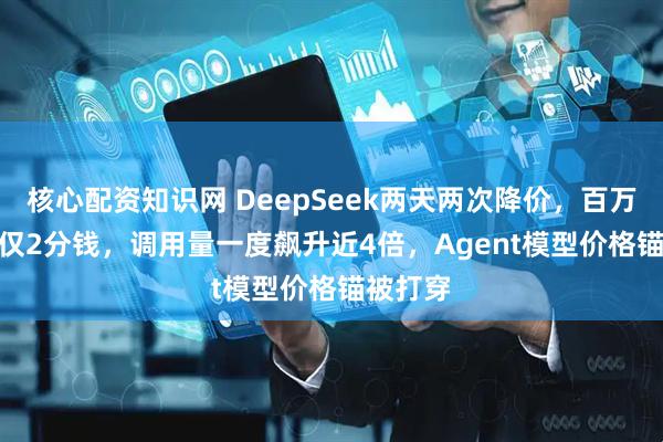 核心配资知识网 DeepSeek两天两次降价，百万token仅2分钱，调用量一度飙升近4倍，Agent模型价格锚被打穿